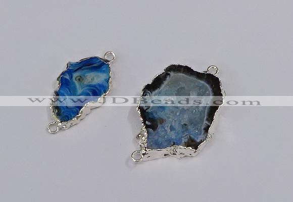 NGC1089 18*25mm - 25*35mm freeform druzy agate gemstone connectors