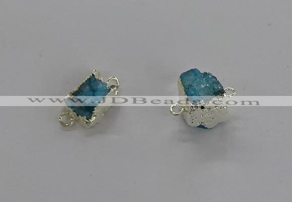 NGC1245 10*12mm - 14*15mm freefrom druzy agate connectors wholesale