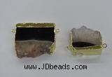 NGC1271 25*40mm - 30*42mm freeform druzy agate connectors