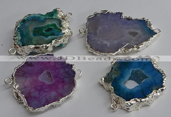 NGC1298 25*35mm - 35*45mm freeform druzy agate connectors