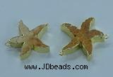 NGC1445 28mm - 30mm starfish fossil coral connectors wholesale