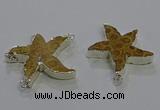 NGC1456 28mm - 30mm starfish fossil coral connectors wholesale