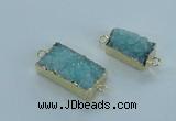 NGC368 15*20mm - 18*30mm freeform druzy agate gemstone connectors