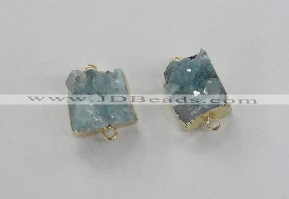 NGC430 12*14mm - 15*18mm freeform druzy agate connectors