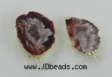 NGC446 18*25mm - 25*35mm freeform druzy agate gemstone connectors