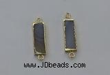 NGC5055 8*28mm - 10*30mm rectangle agate gemstone connectors