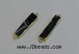 NGC5072 8*35mm - 10*40mm rectangle agate gemstone connectors