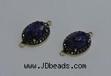 NGC5134 16*20mm oval lapis lazuli gemstone gemstone connectors