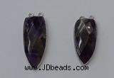 NGC5149 16*35mm - 18*40mm arrowhead amethyst connectors