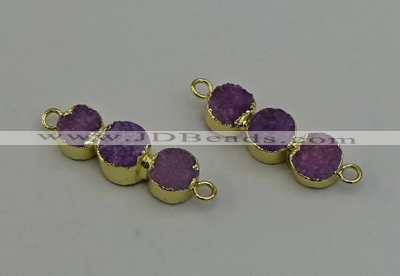 NGC5210 10*30mm druzy agate gemstone connectors wholesale