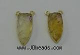 NGC5402 16*35mm - 18*40mm arrowhead citrine gemstone connectors