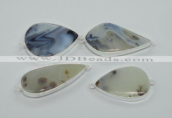 NGC56 25*35mm - 35*40mm freeform agate connectors