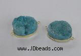 NGC564 18*25mm - 25*30mm freeform druzy agate connectors wholesale