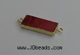 NGC5689 10*28mm - 10*30mm rectangle mookaite gemstone connectors