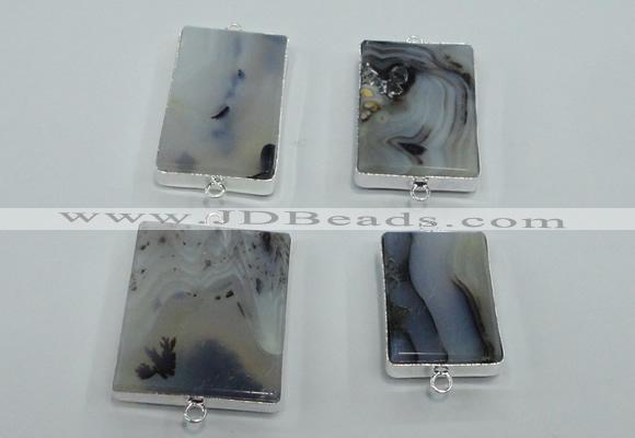 NGC57 20*30mm - 30*40mm freeform agate connectors