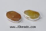 NGC575 18*25mm - 22*30mm freeform agate gemstone connectors