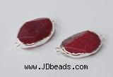 NGC577 18*25mm - 22*30mm freeform agate gemstone connectors