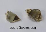 NGC584 18*25mm - 20*30mm nuggets lemon quartz gemstone connectors