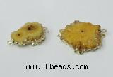 NGC601 15*20mm - 30*35mm freeform druzy agate connectors wholesale