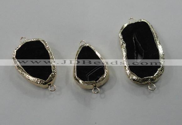 NGC97 25*30mm - 35*45mm freeform druzy agate connectors wholesale