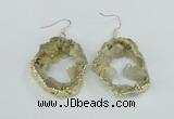 NGE103 30*35mm - 35*40mm freeform druzy agate gemstone earrings