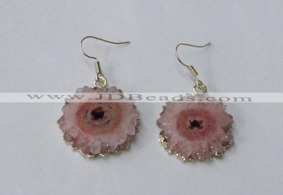 NGE131 18*20mm - 20*25mm freeform druzy agate gemstone earrings