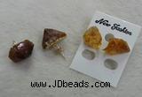 NGE135 12*14mm - 13*18mm nuggets citrine gemstone earrings