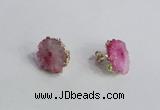 NGE141 12*14mm - 15*18mm freeform druzy agate gemstone earrings