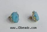 NGE142 12*14mm - 15*18mm freeform druzy agate gemstone earrings