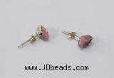 NGE149 4*6mm - 5*8mm freeform tourmaline gemstone earrings