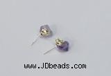 NGE164 4*6mm – 5*8mm freeform lavender amethyst earrings