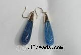 NGE17 10*40mm teardrop agate gemstone earrings wholesale