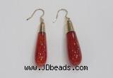 NGE19 10*40mm teardrop agate gemstone earrings wholesale