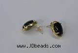 NGE198 10*14mm oval agate gemstone earrings wholesale