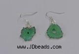 NGE210 18*20mm - 20*25mm freeform druzy agate gemstone earrings