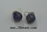 NGE235 15*20mm teardrop agate gemstone earrings wholesale