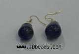 NGE237 15*20mm teardrop agate gemstone earrings wholesale