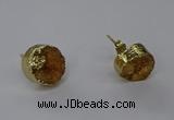 NGE313 12mm - 14mm freeform druzy agate earrings wholesale