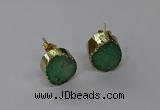 NGE317 12mm - 14mm freeform druzy agate earrings wholesale