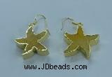 NGE390 20mm - 22mm starfish druzy agate earrings wholesale