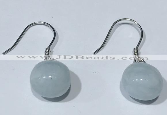 NGE425 10*10mm teardrop aquamarine earrings wholesale