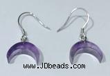 NGE432 10*14mm moon-shaped amethyst earrings wholesale