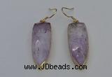 NGE5052 12*35mm - 15*40mm arrowhead amethyst pendants wholesale