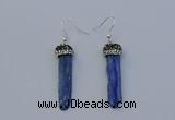 NGE5100 10*35mm - 15*45mm freeform blue kyanite earrings