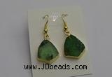 NGE5175 15*20mm australia chrysoprase earrings wholesale