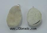 NGP1000 25*35mm - 35*45mm freeform druzy agate beads pendant