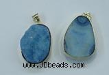 NGP1021 25*35mm - 35*45mm freeform druzy agate beads pendant