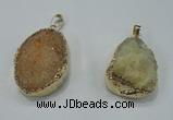 NGP1025 25*35mm - 35*45mm freeform druzy agate beads pendant