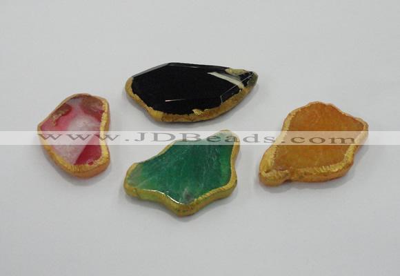 NGP1201 30*40mm - 40*55mm freeform agate gemstone pendants wholesale