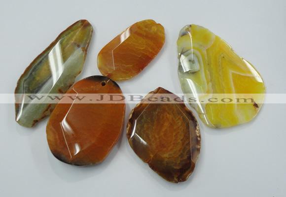 NGP1256 25*40mm - 50*65mm freeform agate gemstone pendants wholesale